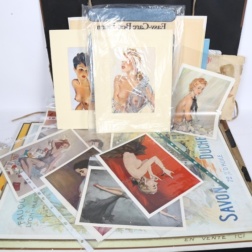 794 - An interesting collection of Vintage ephemera, including a 1949 Esquire Girl calendar, a French soap... 