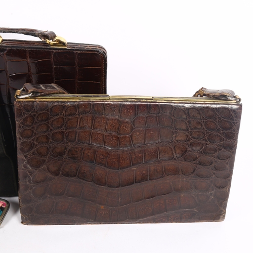 811 - A quantity of various Vintage handbags, including crocodile