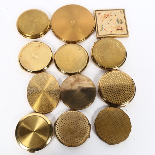 827 - A quantity of Vintage compacts, including Stratton, and various other designs (12)