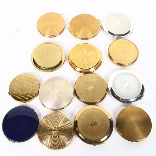 829 - A quantity of Vintage compacts, including Stratton, Melissa, and various other designs (14)