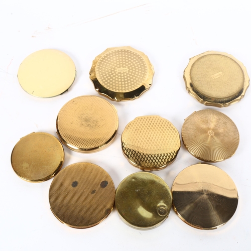 834 - A quantity of Vintage compacts, including Stratton, and various other designs (10)