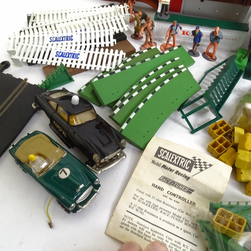 488 - A quantity of vintage scalextric, including boxed TRIANG 'Typhoon' sidecar model MM/B1, Cooper, TRIA... 