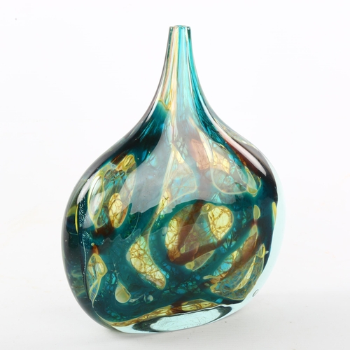 2 - ERIC DOBSON, a Mdina glass vase, with facet cut face, dated 1973 and signed to base, height 25cm