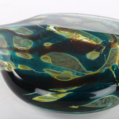 2 - ERIC DOBSON, a Mdina glass vase, with facet cut face, dated 1973 and signed to base, height 25cm