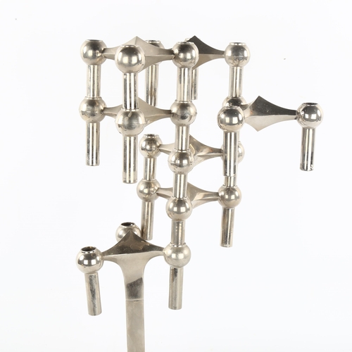 20 - CEASAR STOFFI and FRITZ NAGEL for BMF, Germany, a set of 6 1960s'/70s' stacking nickel candle holder... 