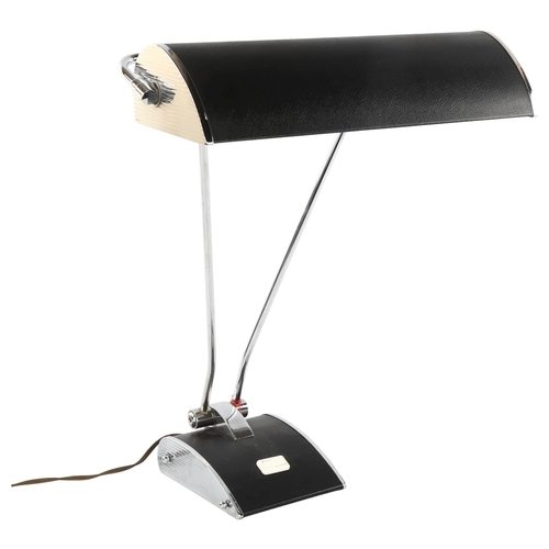 32 - A 1940s'/50s' adjustable desk lamp in the manner of EILEEN GRAY, height 45cm