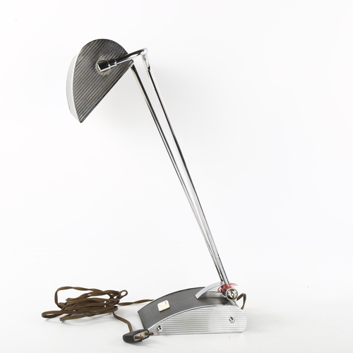 32 - A 1940s'/50s' adjustable desk lamp in the manner of EILEEN GRAY, height 45cm