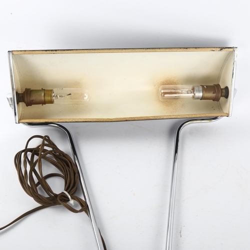 32 - A 1940s'/50s' adjustable desk lamp in the manner of EILEEN GRAY, height 45cm