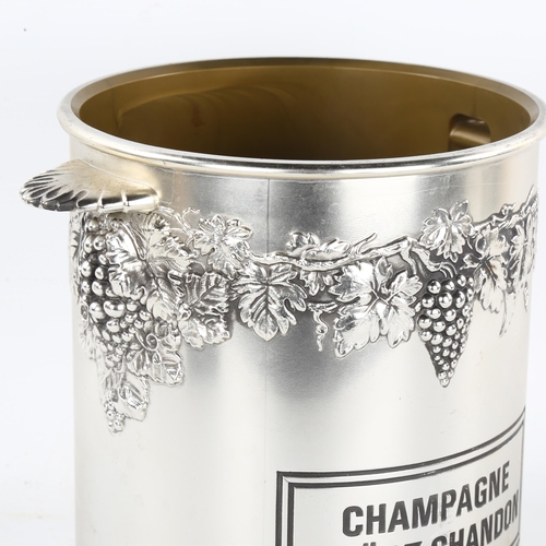 110 - A vintage Moet et Chandon champagne bucket, plastic remake of classic Grapevine design, height 21cm