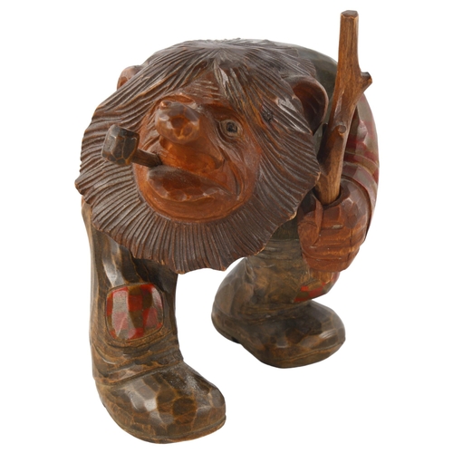 115 - ANTON SVEEN, Norway an early polychrome carved wood troll figure, height 14cm