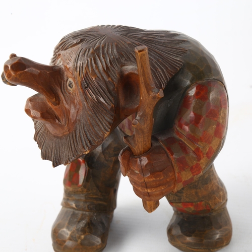 115 - ANTON SVEEN, Norway an early polychrome carved wood troll figure, height 14cm