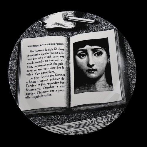 64 - A FORNASETTI plate, model 201, makers stamp to back, diameter 26.5cm