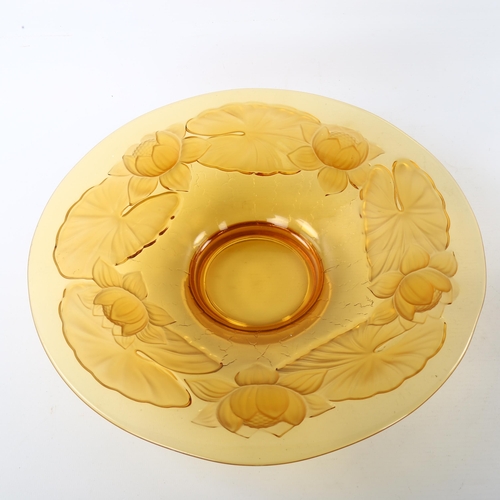 65 - Barolac, 2 1970s' Waterlily design bowls, largest diameter 34cm