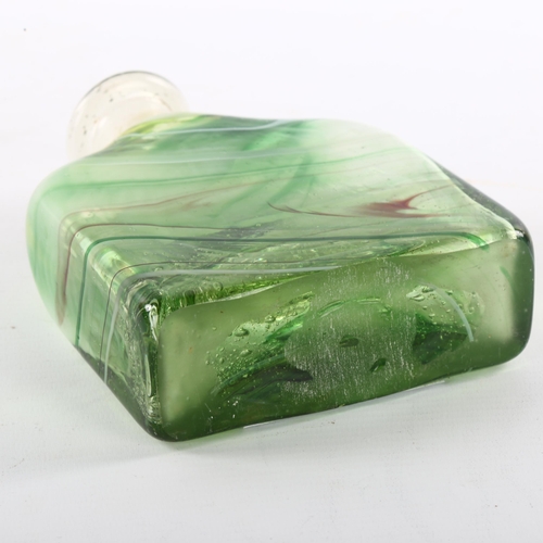 81 - A studio glass bottle vase, attributed to WILLIAM SHAKSPEARE, unsigned, height 17cm