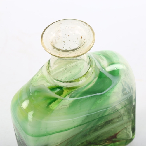 81 - A studio glass bottle vase, attributed to WILLIAM SHAKSPEARE, unsigned, height 17cm