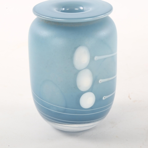 83 - A studio glass vase, indistinctly signed to base, dated 1985, height 13cm