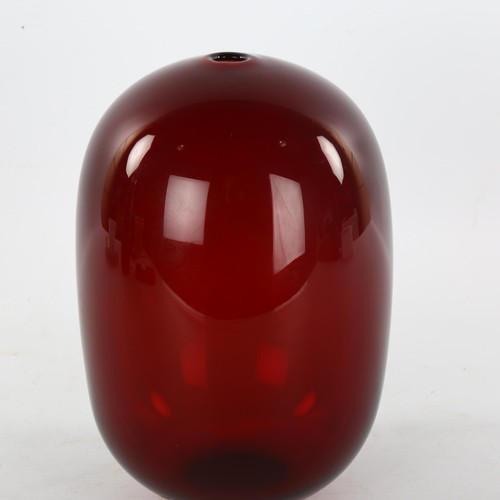 155 - LINE GOTTFRIED PATTERSON, a Danish red glass 