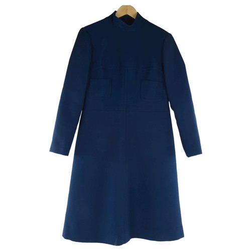 166 - CHRISTIAN DIOR, London - a 1960s' Diorling dress in navyfabric, fully lined