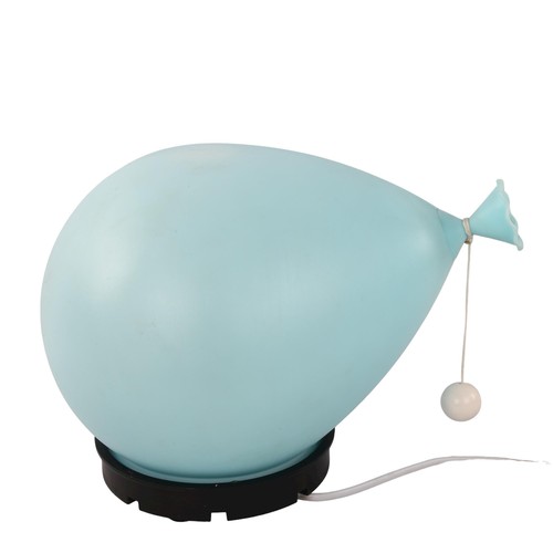 172 - YVES CHRISTIN for Bilumen, Italy, a post-modern 1973 blue plastic balloon lamp, with moulded makers ... 