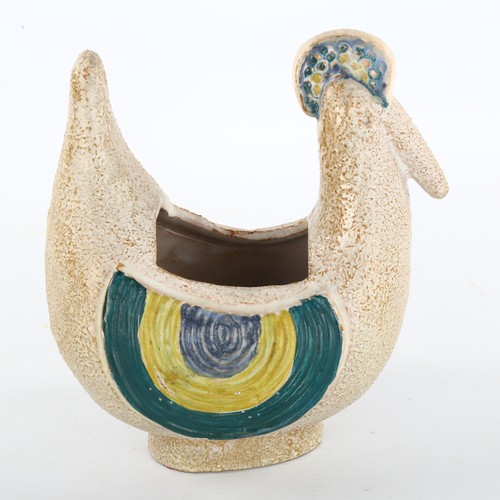 71 - A mid-century Scandinavian design ceramic bird bowl, height 19.5cm