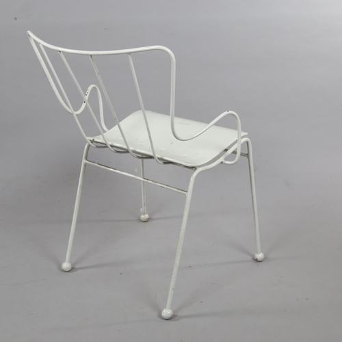 127 - ERNEST RACE, an antelope chair, as used at the Festival of Britain 1951, the wrought iron frame on b... 