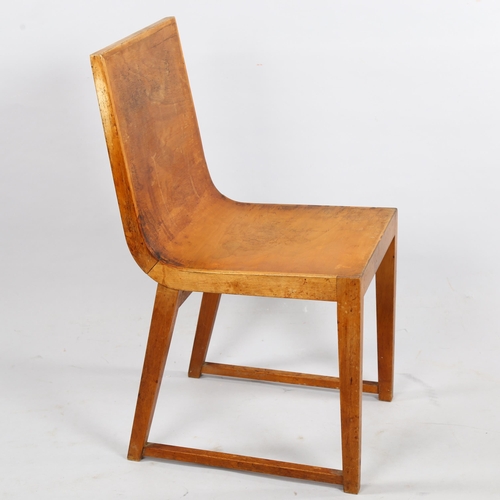 167 - Kerava, a Scandinavian modernist bent plywood chair, Finland, 1930s, with maker’s label, height 82cm