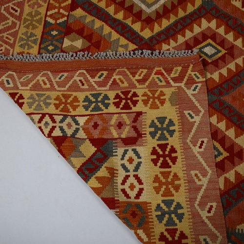 61 - A 1960s' Uzbek style Kilim, with vine leaf border, 245 x 165cm