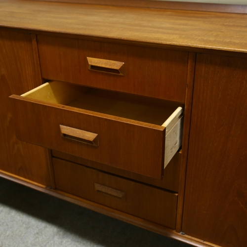 68 - A 1960s' Danish teak sideboard, length 220cm x Depth 45cm x height 87cm