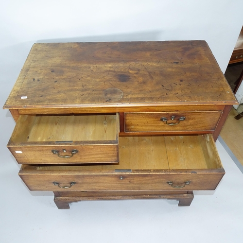 2035 - A 19th Century mahogany chest of two short and three long drawers, modified to be in two sections, r... 