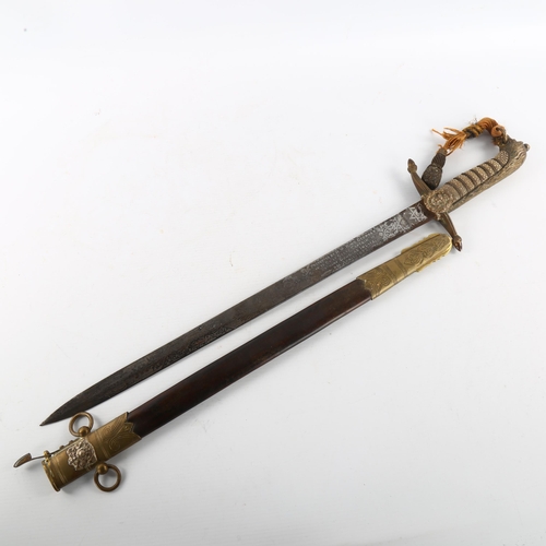 203 - George V Navy Officer's dirk, blade inscribed 