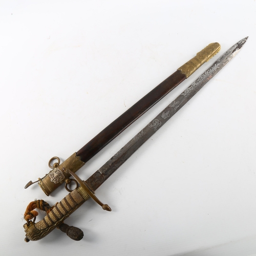 203 - George V Navy Officer's dirk, blade inscribed 