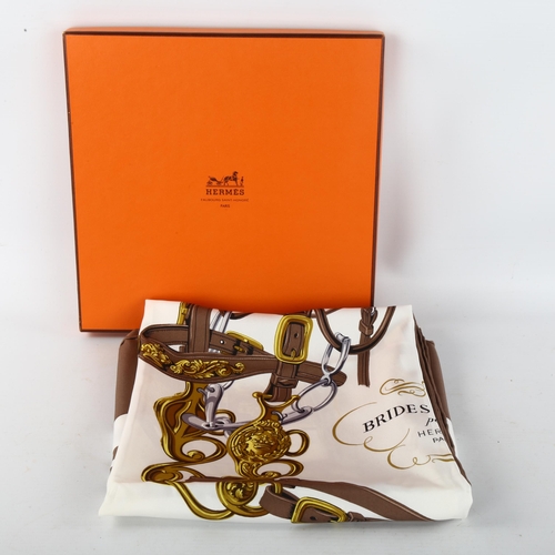 212 - HERMES - Brides de Gala silk scarf, boxed