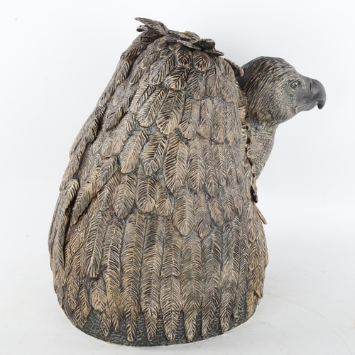 237 - Jackie Summerfield vulture, glazed ceramic sculpture, height 28cm