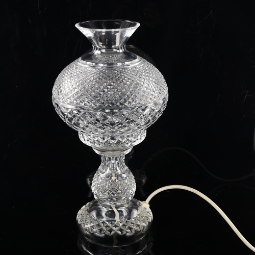 281 - WATERFORD IRISH CRYSTAL - a table lamp in Inishmore pattern, height 35cm, boxed