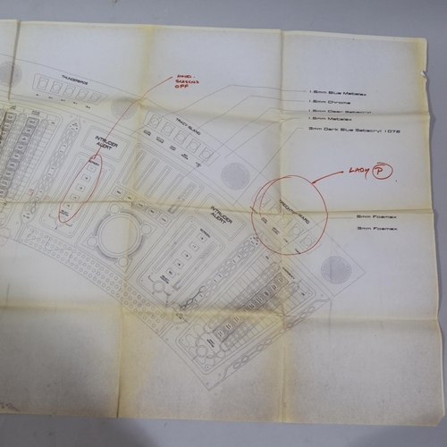 293 - Thunderbirds (2004 film) collection of ephemera, including blueprint for control console, original s... 