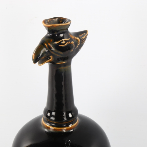 298 - A Chinese Tenmoku glaze ceramic ewer, height 24cm