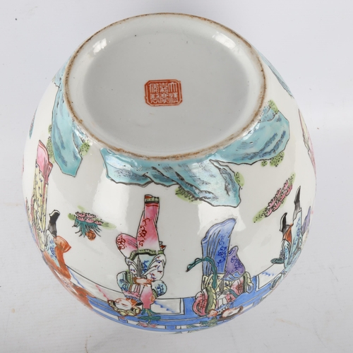 299 - A large Chinese porcelain jar and cover, height 31cm