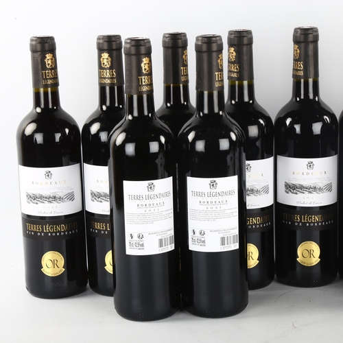 324 - 12 bottles of red Bordeaux wine, Terres Legendaires 2021