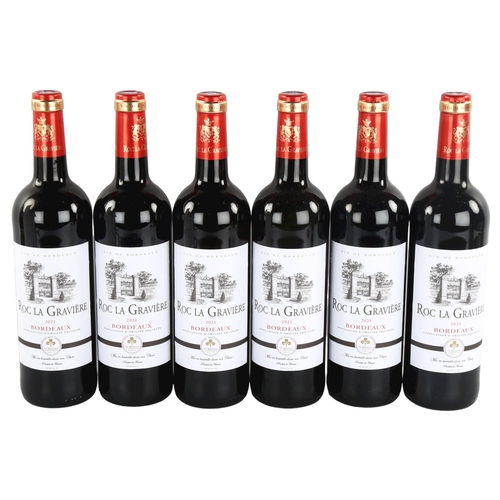 325 - 6 bottles of red Bordeaux wine, Roc La Graviere 2021