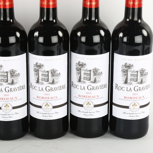 325 - 6 bottles of red Bordeaux wine, Roc La Graviere 2021