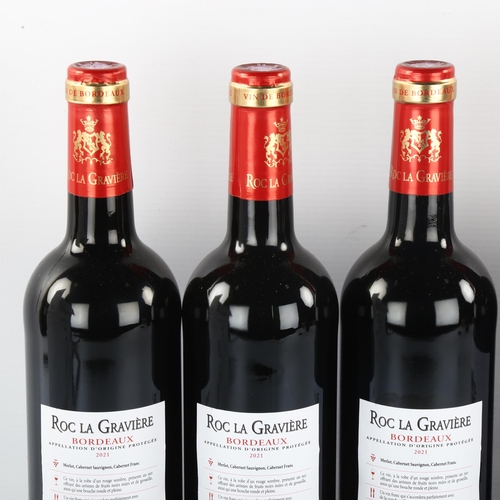 325 - 6 bottles of red Bordeaux wine, Roc La Graviere 2021