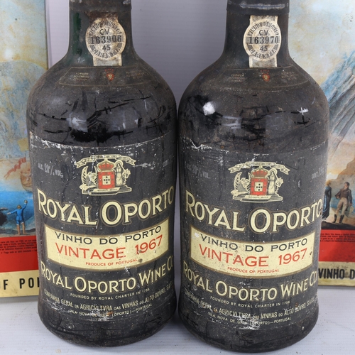 327 - 4 bottles of vintage port, 1967 Royal Oporto, 2 in original box