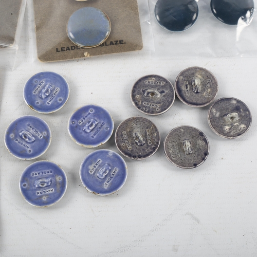 350 - A collection of Ruskin faience glazed pottery buttons