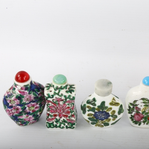 378 - A group of Chinese porcelain and glass snuff bottles