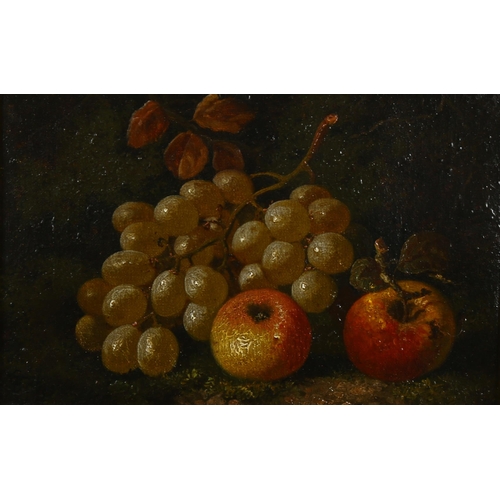 537 - Charles Thomas Bale (flourished 1866 - 1892), oil on canvas, still life, apples and grapes, signed w... 