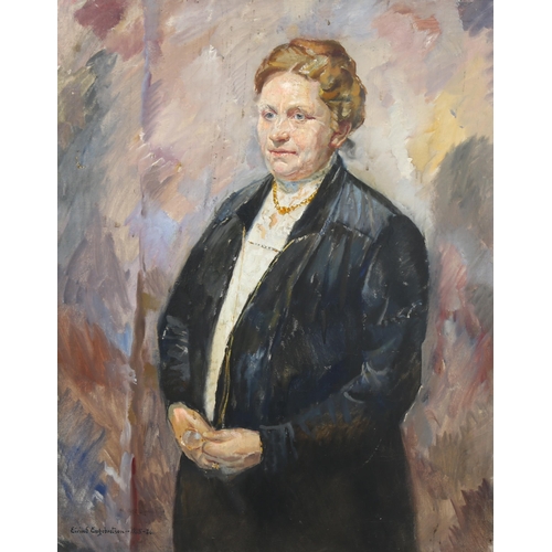 592 - Eivind Engebretsen (1890 - 1960), oil on canvas, portrait of a woman, signed and dated 1925 - 26, 10... 