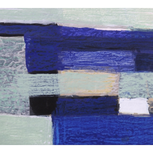 602 - Frank Beanland, gouache on paper, abstract, 36cm x 55cm, mounted