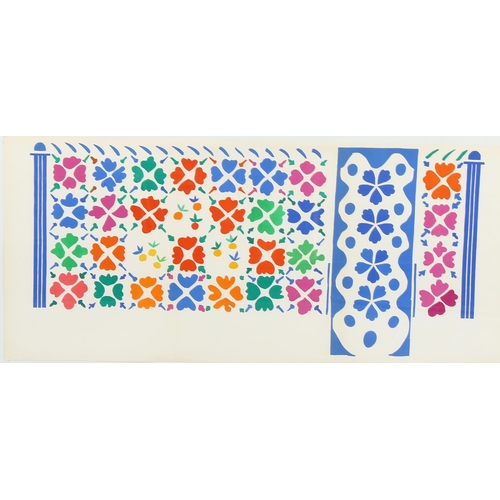 649 - Henri Matisse, cut-out lithograph, Decoration Fruits, as issued 3-page fold-out from Verve circa 195... 