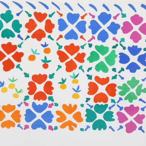 649 - Henri Matisse, cut-out lithograph, Decoration Fruits, as issued 3-page fold-out from Verve circa 195... 