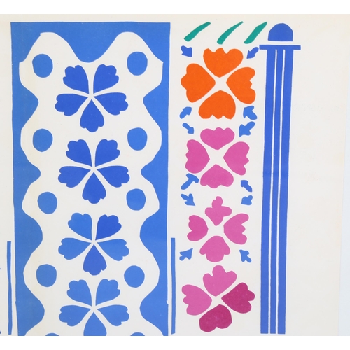 649 - Henri Matisse, cut-out lithograph, Decoration Fruits, as issued 3-page fold-out from Verve circa 195... 